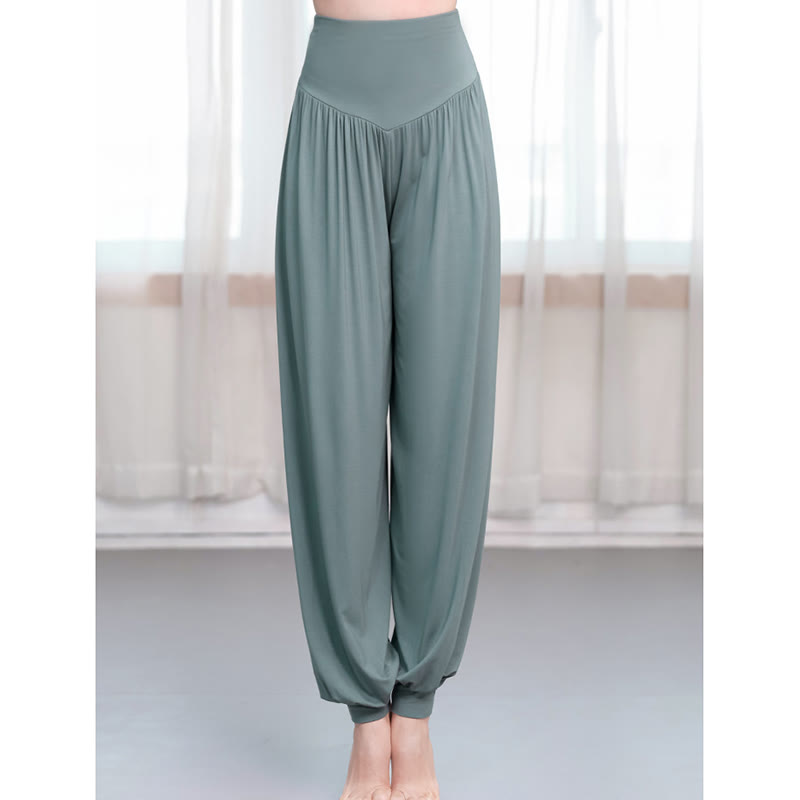 Plain Color Loose Modal Yoga Dance Harem Pants