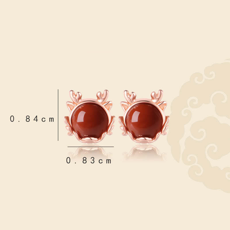 ???A Flash Sale-  925 Sterling Silver Year of the Dragon Cinnabar Red Agate Dragon Protection Bracelet Necklace Pendant Earrings Ring