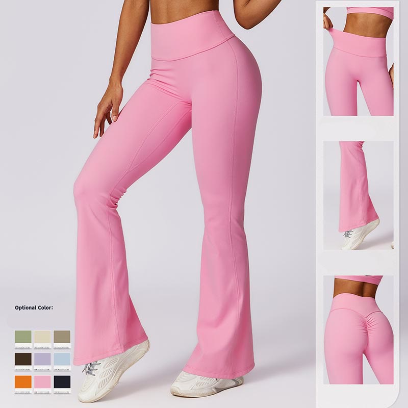 High Waist Flare Pants For Sports Fitness Yoga