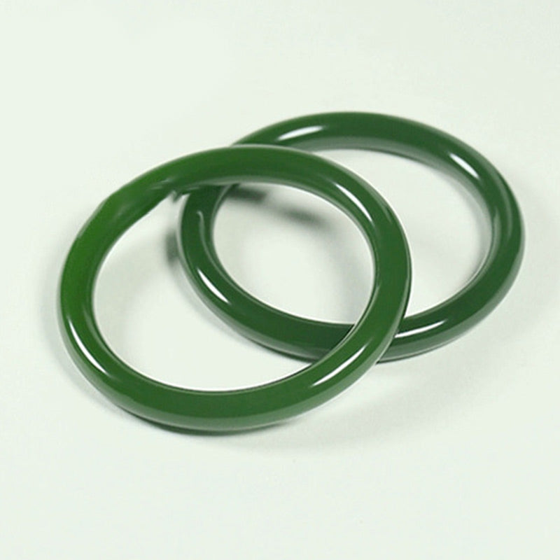 Cyan Jade Longevity Blessing Bangle Bracelet