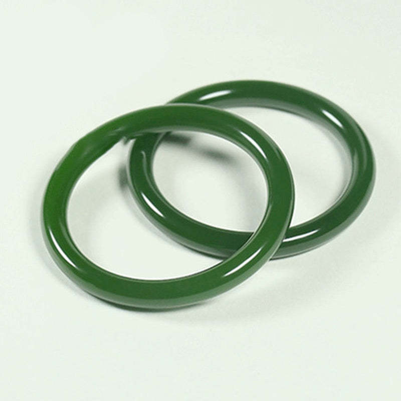 Cyan Jade Longevity Blessing Bangle Bracelet