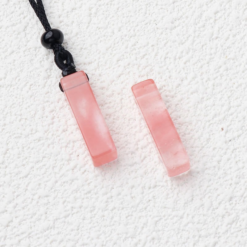 Various Rectangular Crystal Amethyst Green Aventurine Healing Necklace Pendant