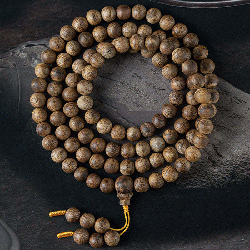 108 Mala Beads Hainan White Qinan Agarwood Calm Strength Bracelet