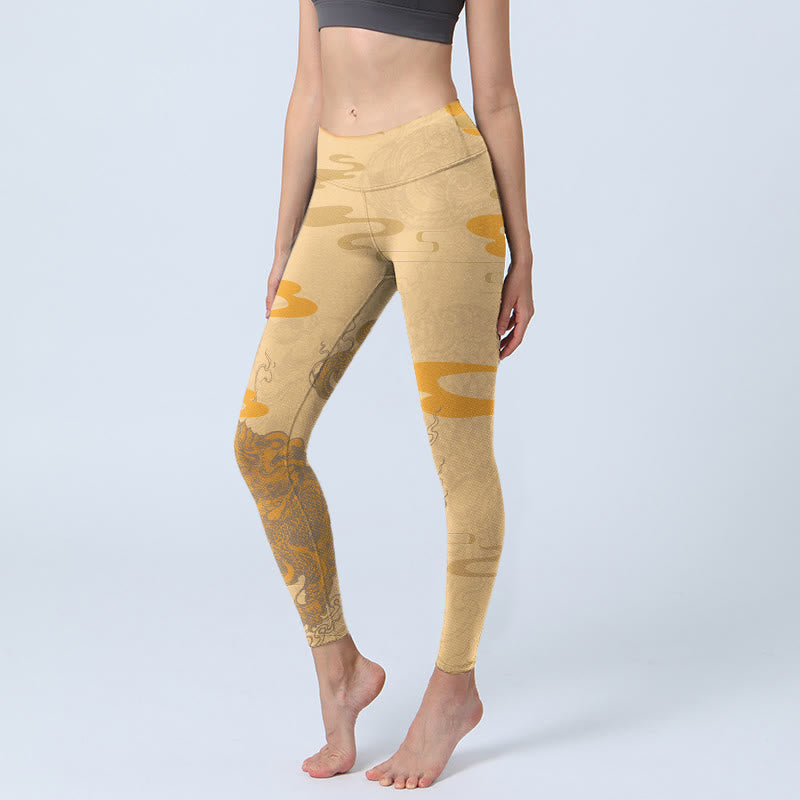 PiXiu Clouds Pattern Gym Leggings Women's Yoga Pants