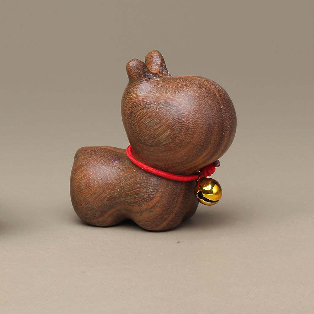 Green Sandalwood Small Leaf Red Sandalwood Cute Cat Animals Soothing Peace Decorations