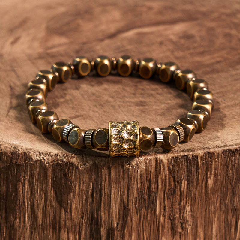 Copper Meteorite Pattern Balance Bracelet