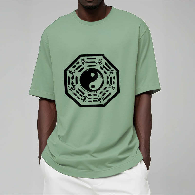 Ba Gua Pattern Cotton Tee T-shirt