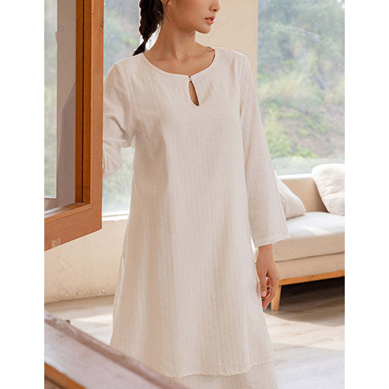 2Pcs Simple Design Tai Chi Meditation Yoga Clothing Top Pants Women's Set