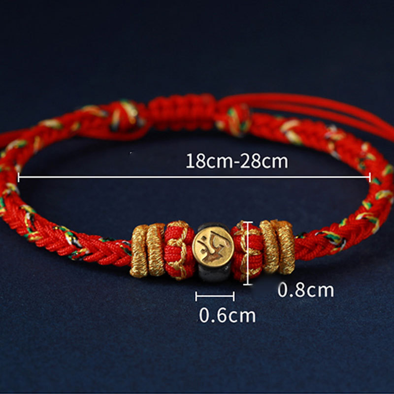 Chinese Zodiac Natal mystic zen Silver Luck Braided String Bracelet