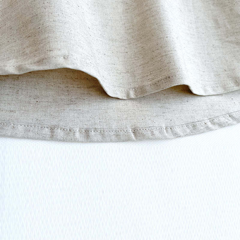 Solid Color Men Short Sleeve Button Linen Shirt