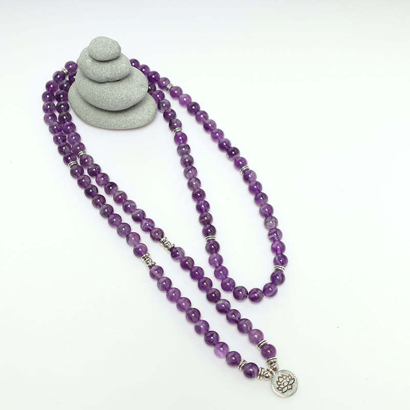 Natural Amethyst Purification Mala Bracelet