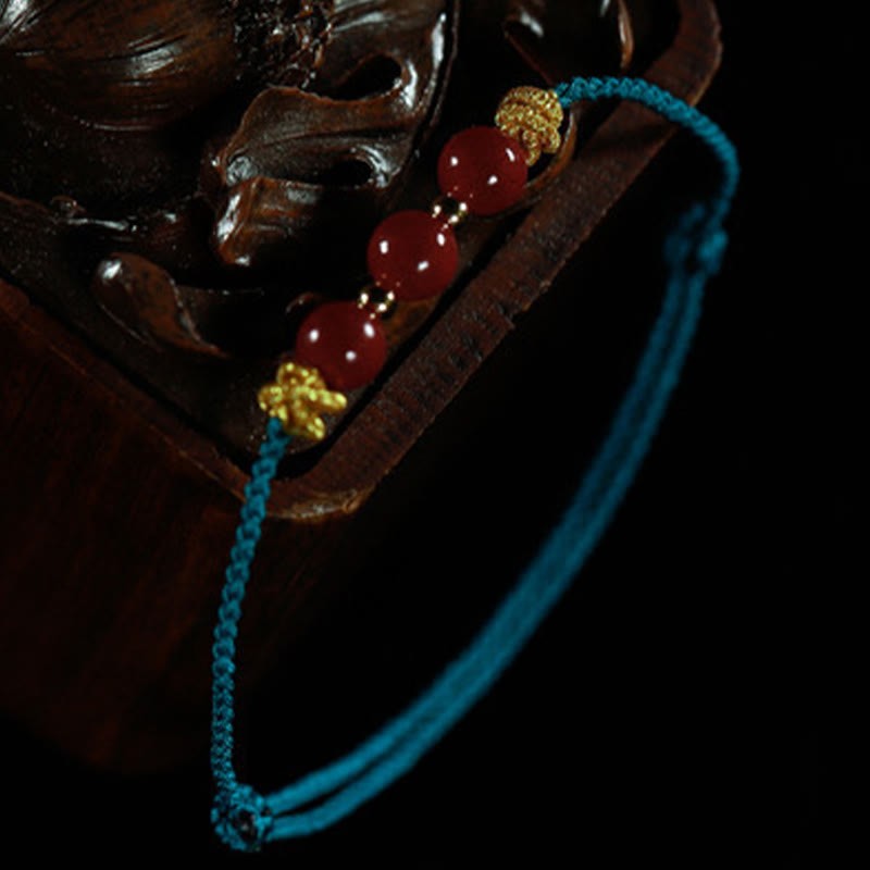 Colorful String Cinnabar Calm Bracelet