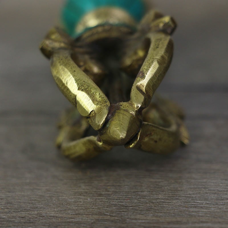 Tibetan Five Prong Vajra Dorje Handcrafted Nepal Spiritual Power Copper Decoration
