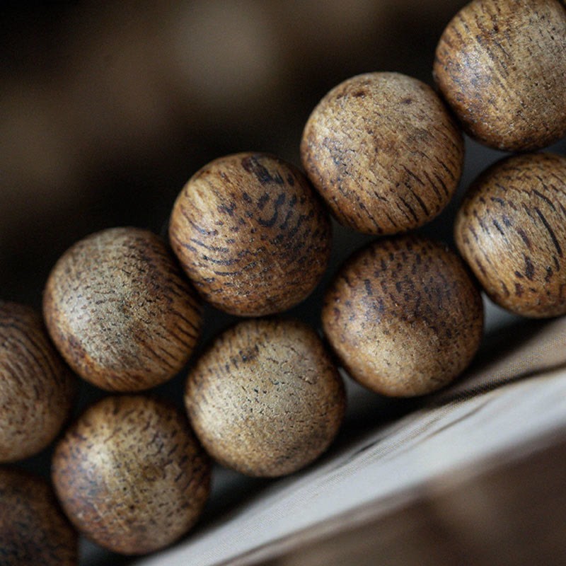 108 Mala Beads Hainan White Qinan Agarwood Calm Strength Bracelet