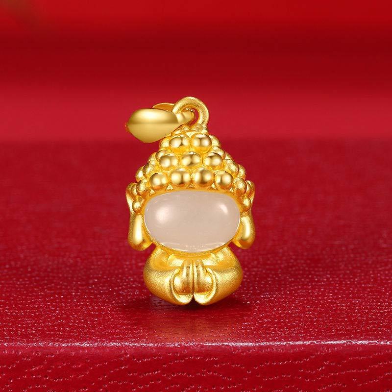White Jade mystic zen Success Pendant Necklace