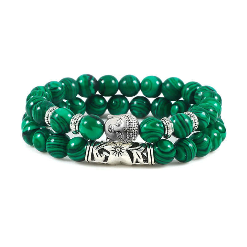 2Pcs Natural Crystal Agate mystic zen Protection Bracelet