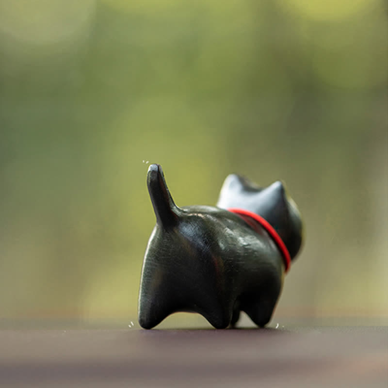 Green Sandalwood Small Leaf Red Sandalwood Cute Cat Animals Soothing Peace Decorations