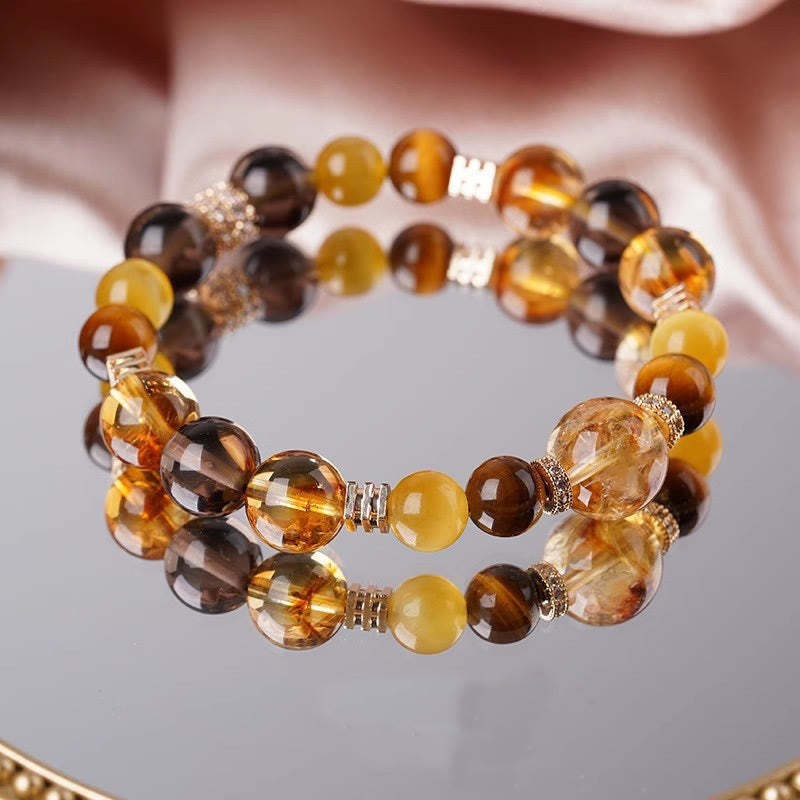 Citrine Topaz Tiger Eye Happiness Bracelet