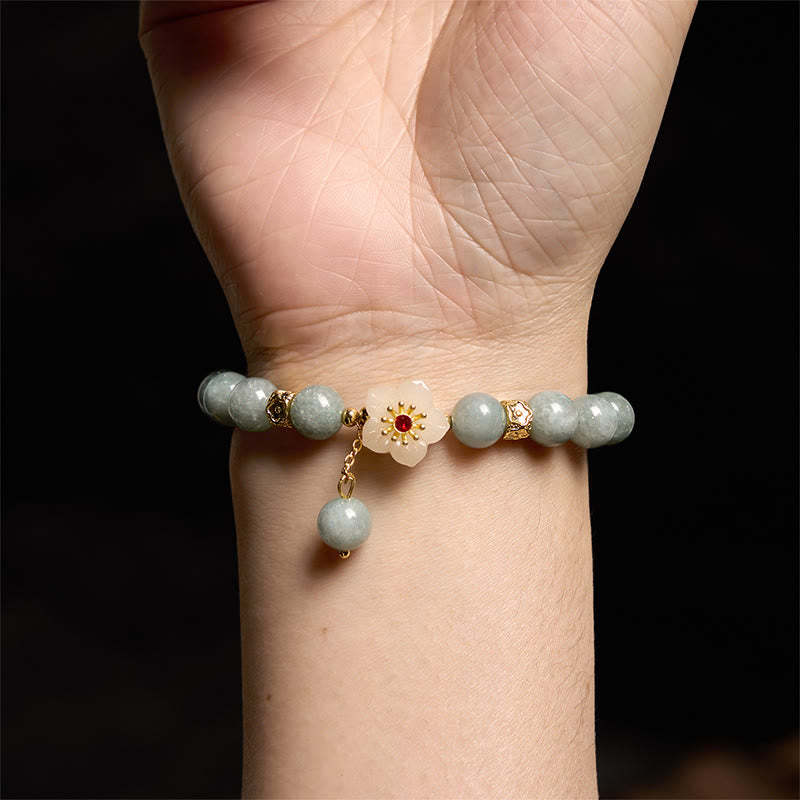 Jade Abundance Flower Bracelet