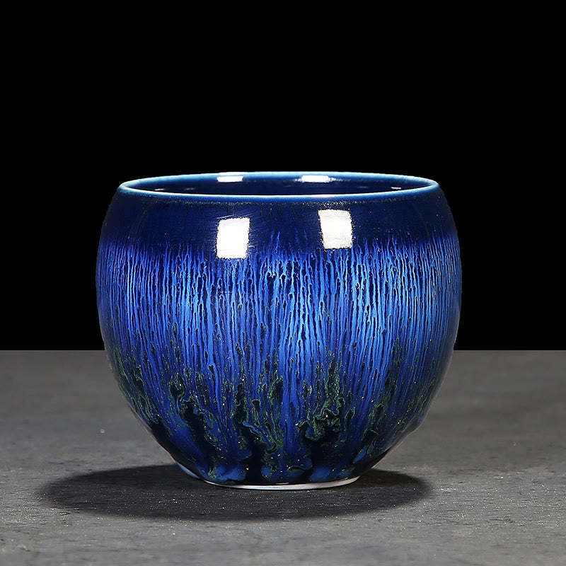 Chinese Jianzhan Glaze Kiln Change Ceramic Teacup Tenmoku Kung Fu Tea Cup