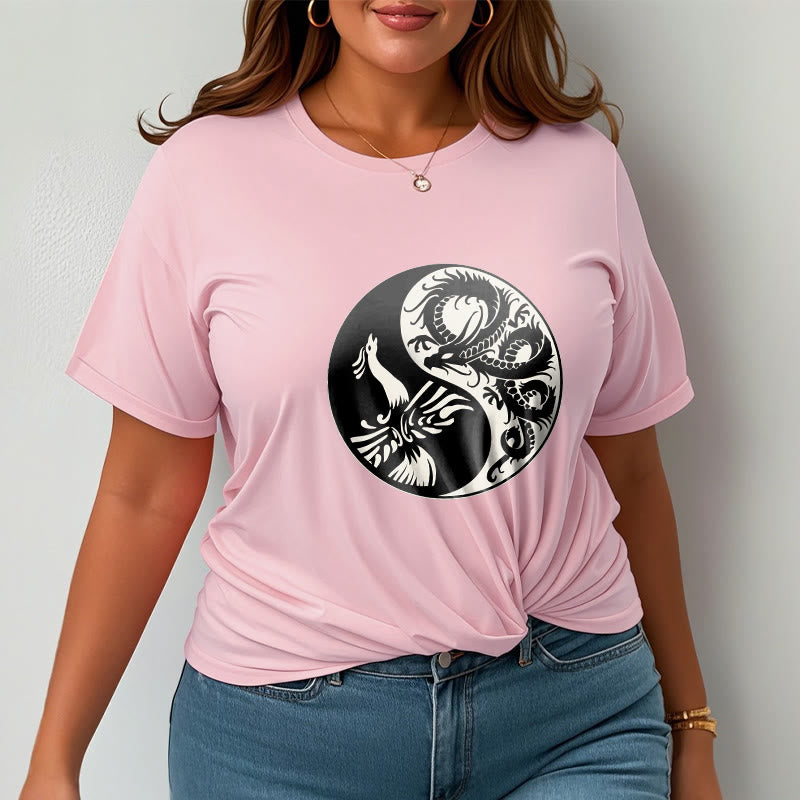 Phoenix Yin Yang Cotton Tee T-shirt