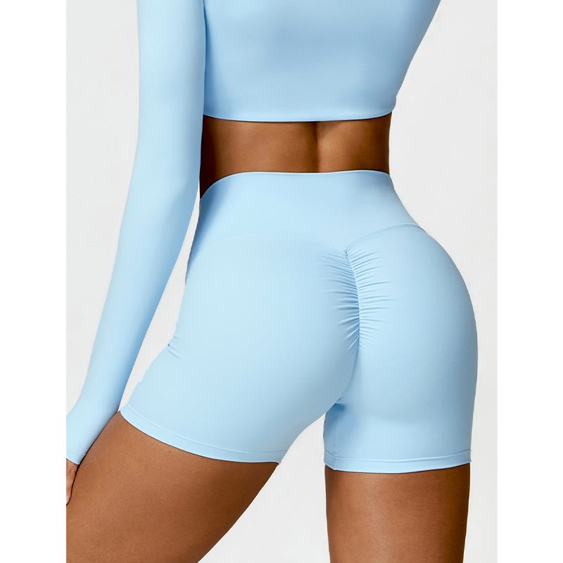 Gym Sports Yoga Backless Bra Crop Tank Top Shorts