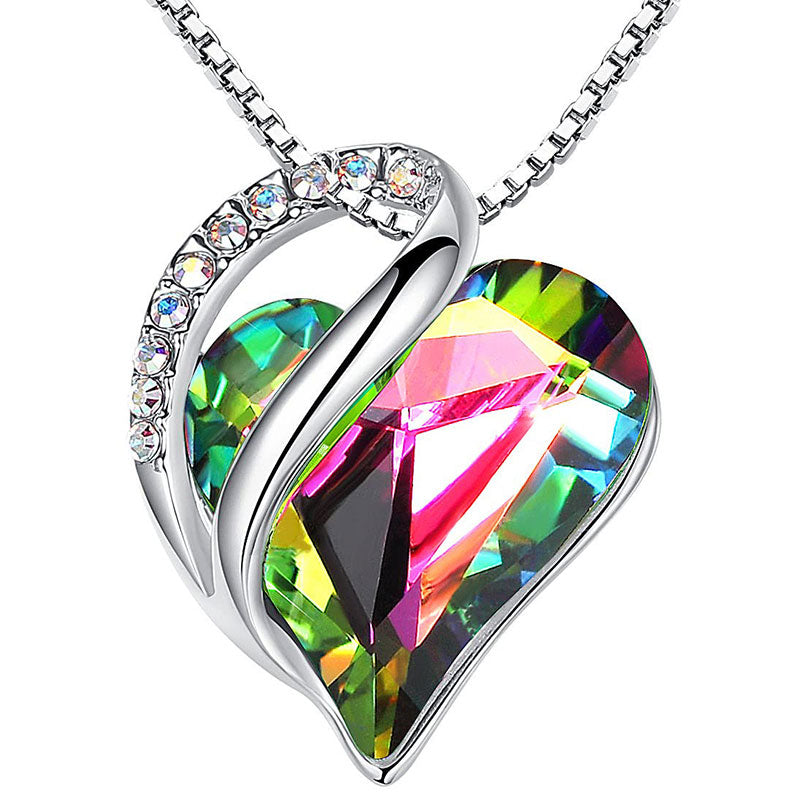 mystic zenstoneshop Love Heart Birthstone Healing Energy Necklace Pendant (Extra 30% Off | USE CODE: FS30)