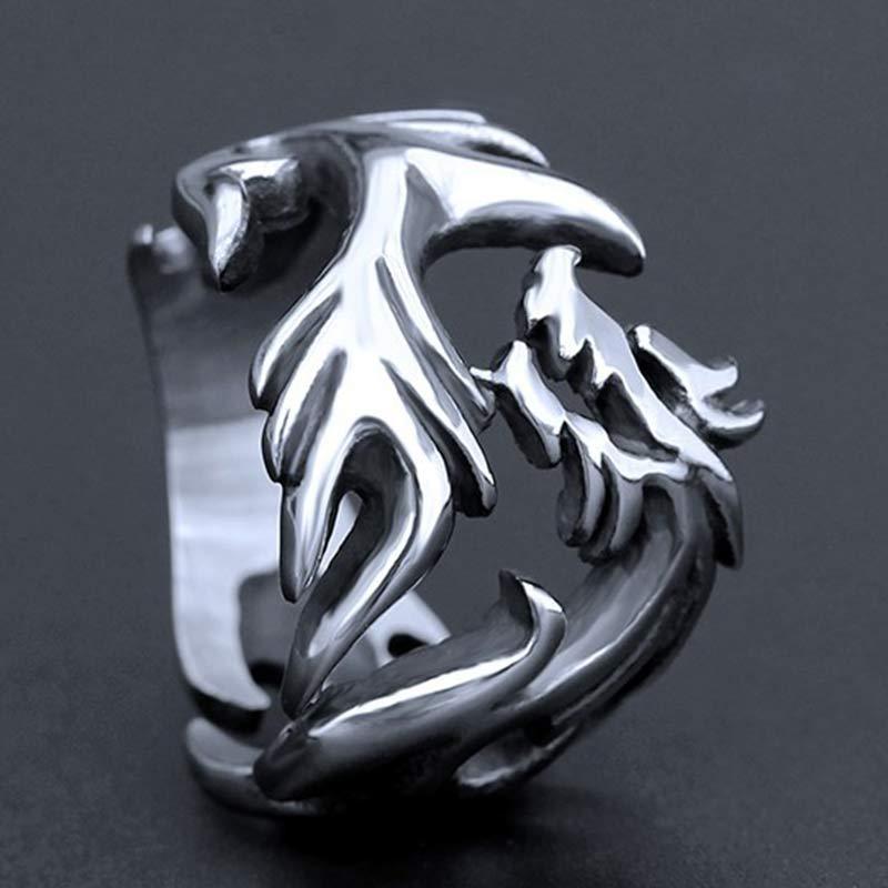 Dragon Pattern Protection Strength Adjustable Ring