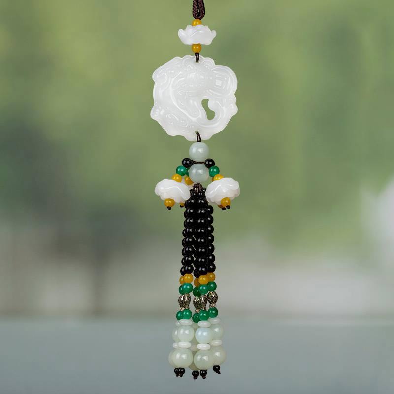 FengShui Jade PiXiu Blessing Car Pendant Decoration