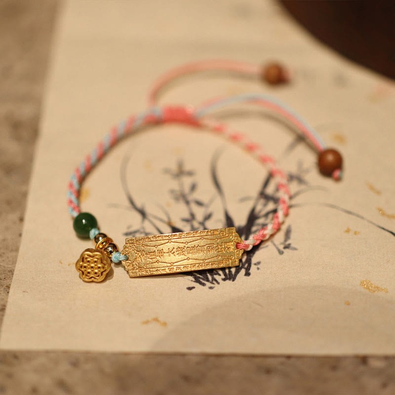 925 Sterling Silver Handmade Multicolor String Protection Luck Charm Braid Bracelet