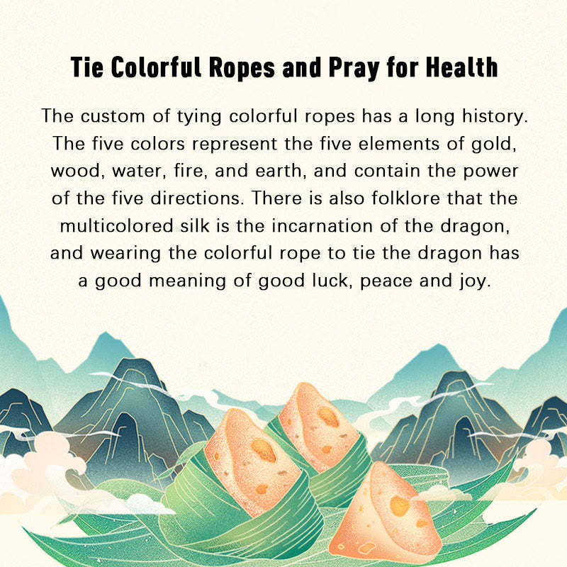 925 Sterling Silver Dragon Boat Festival Zongzi Pattern Luck Handmade Multicolored Rope Child Adult Bracelet