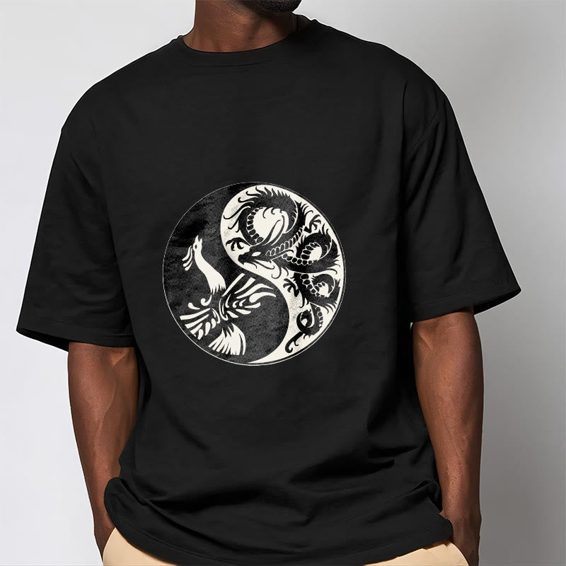 Phoenix Yin Yang Cotton Tee T-shirt