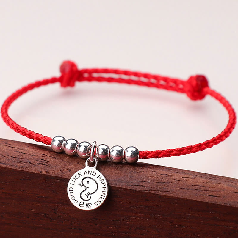 Chinese Zodiac Kid Red String 999 Sterling Silver Protection Bracelet