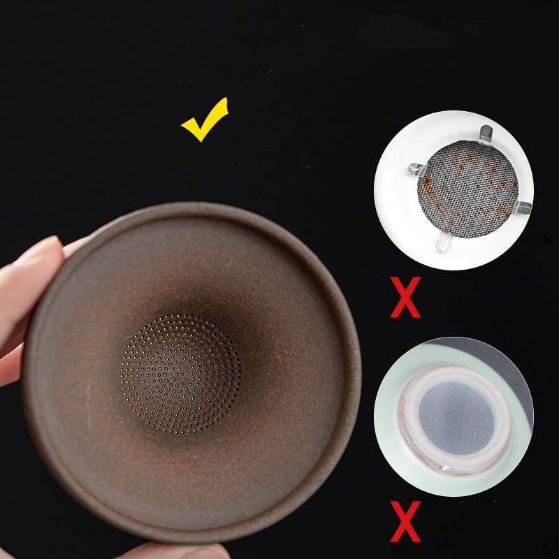 Little Brown Monk Hat Strainer Ceramic Tea Accessories Figurine Zen Home Desk Decoration