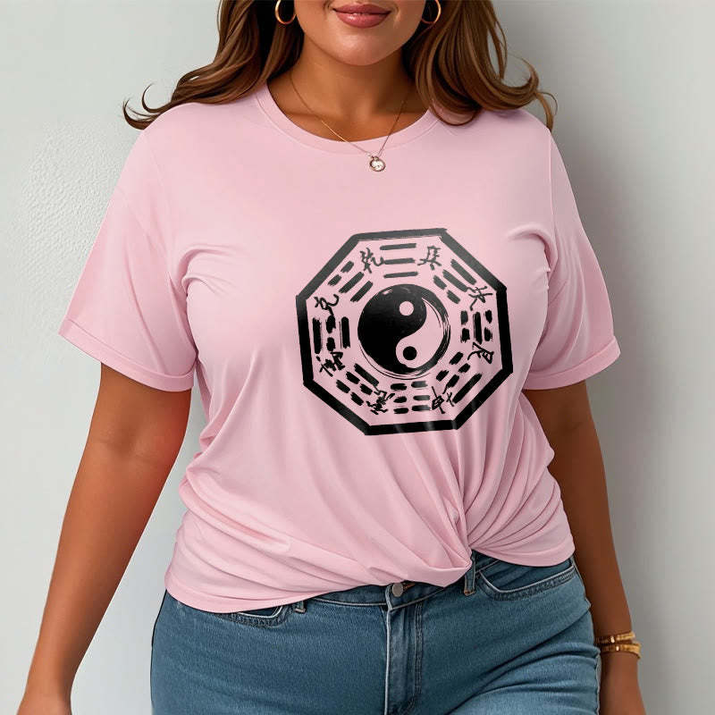 Ba Gua Pattern Cotton Tee T-shirt