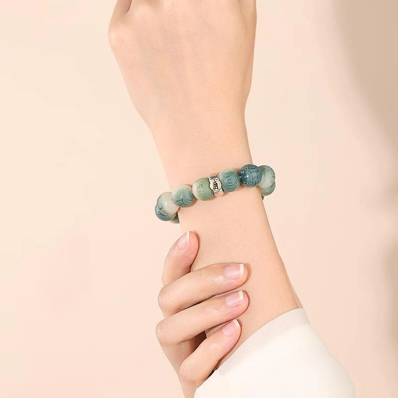 Chinese Zodiac Natal mystic zen Bodhi Seed Om Mani Padme Hum Engraved Wisdom Bracelet