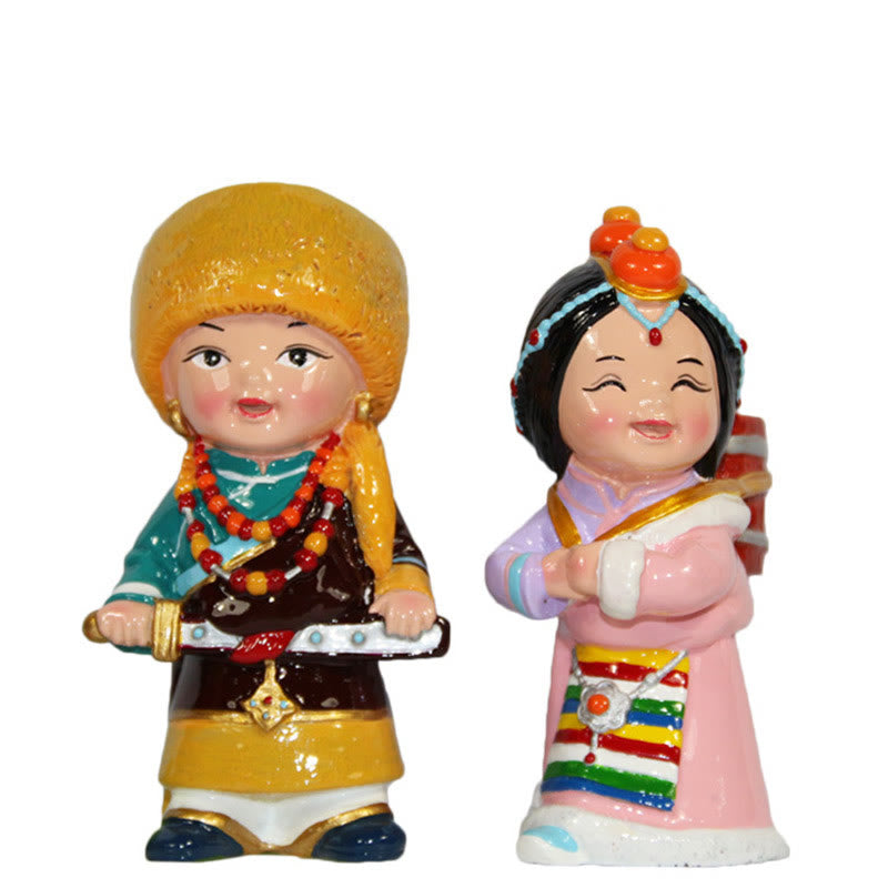Hand Painted Tibetan Figures Creative Home Office Car Decoration Ornament