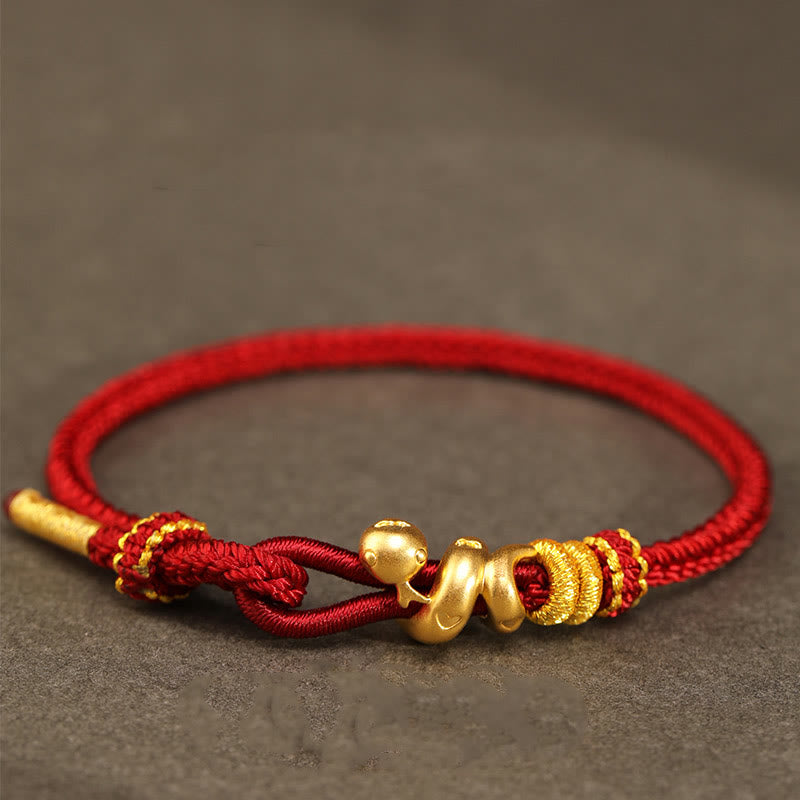 999 Gold Year of the Snake Handcrafted Strength?Bracelet