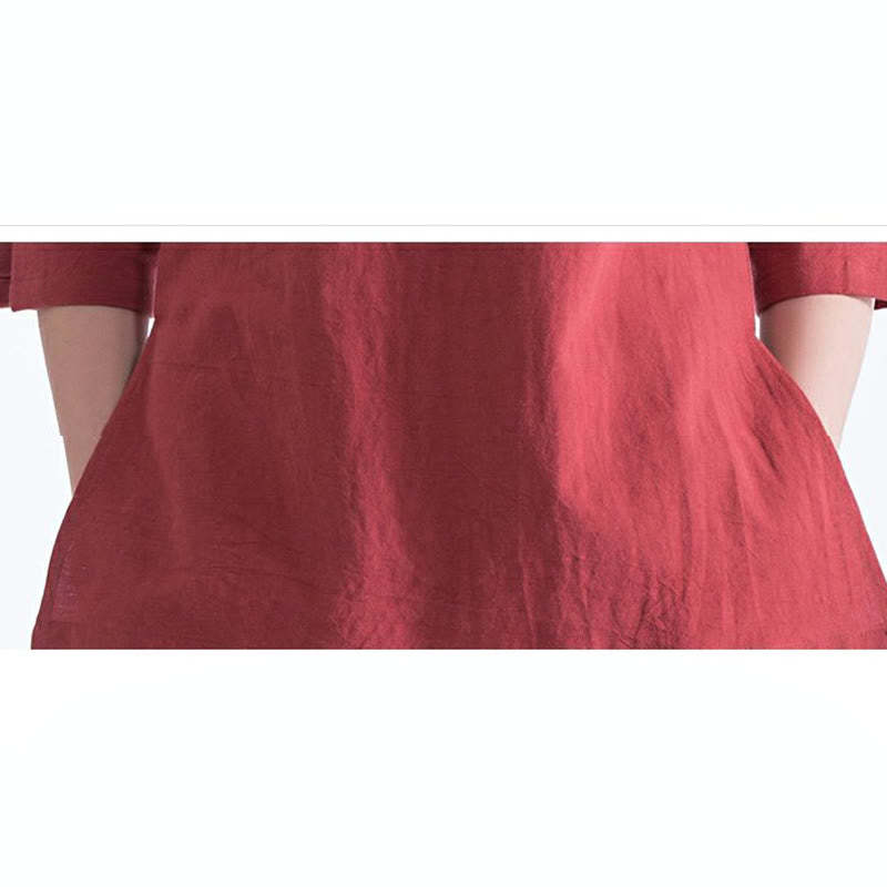 Yoga Meditation Prayer V-neck Design Cotton Linen Clothing Uniform Zen Practice Women's Set
