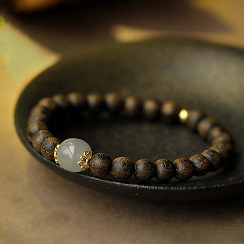 Agarwood Jade Strength Calm Bracelet