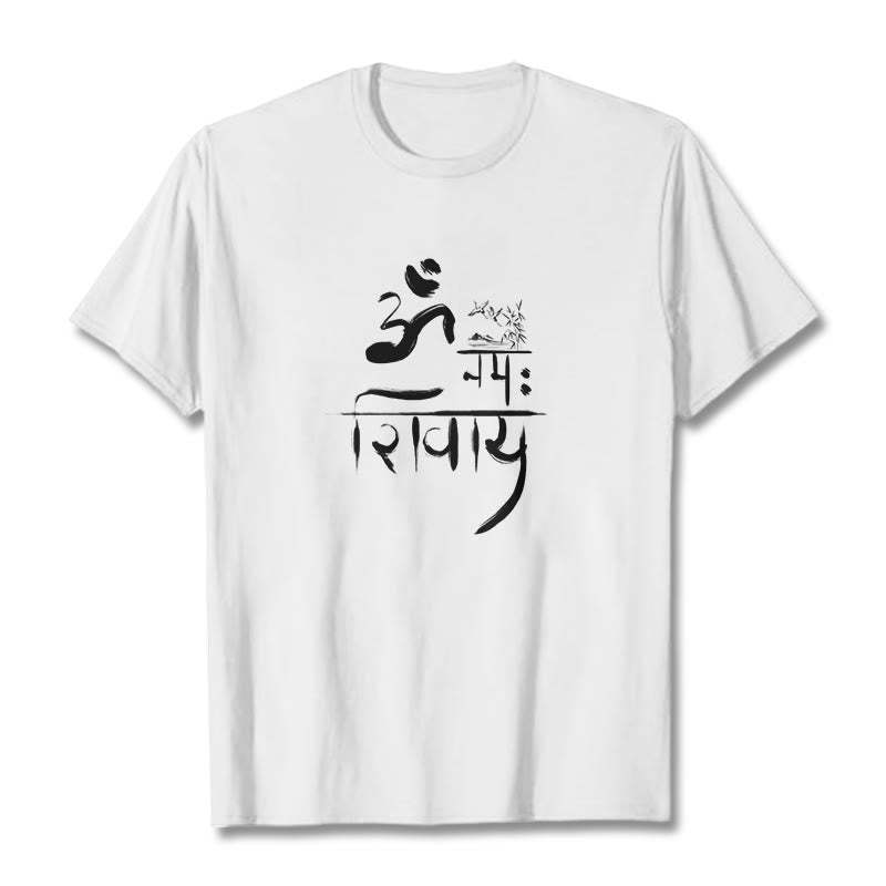 OM NAMAH SHIVAYA Crane Bamboo Cotton Tee T-shirt