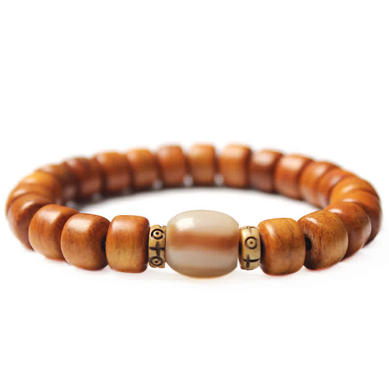 Tibetan Yak Bone Om Mani Padme Hum Strength Bracelet