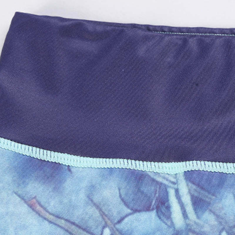 Lotus Flower Print Design Pants Sports Fitness Yoga Leggings Women's Yoga Pants
