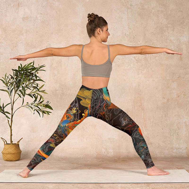 Vibrant Phoenix Gym Leggings Women's Yoga Pants