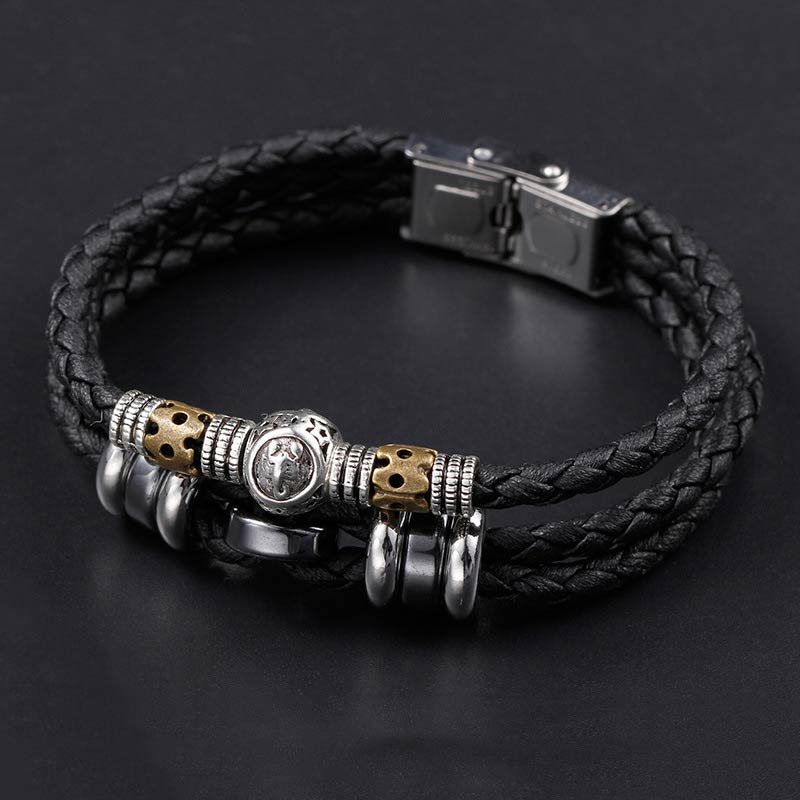 12 Constellations of the Zodiac Hematite Protection Bracelet