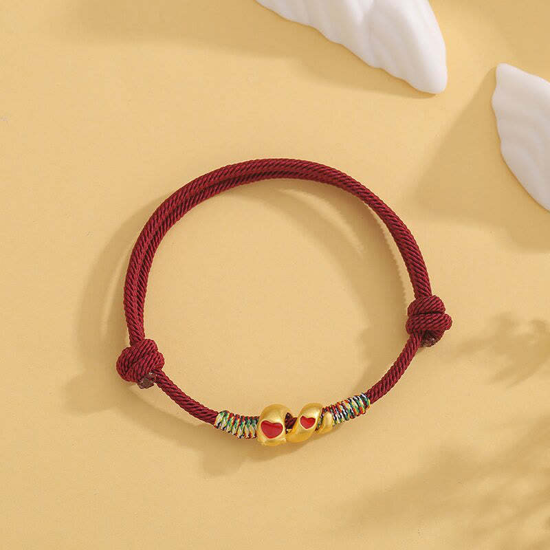 Red String Copper Alloy Love Year Of The Snake Protection Braided Bracelet