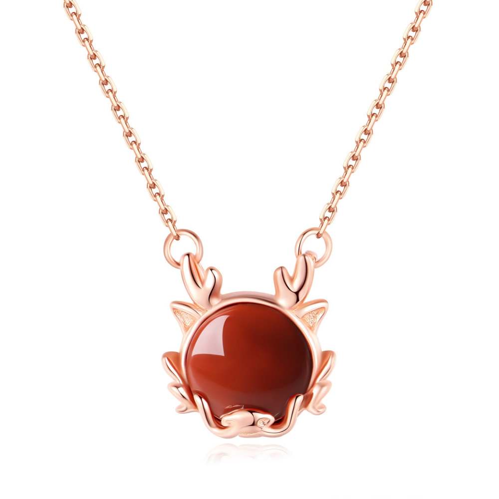 ???A Flash Sale-  925 Sterling Silver Year of the Dragon Cinnabar Red Agate Dragon Protection Bracelet Necklace Pendant Earrings Ring