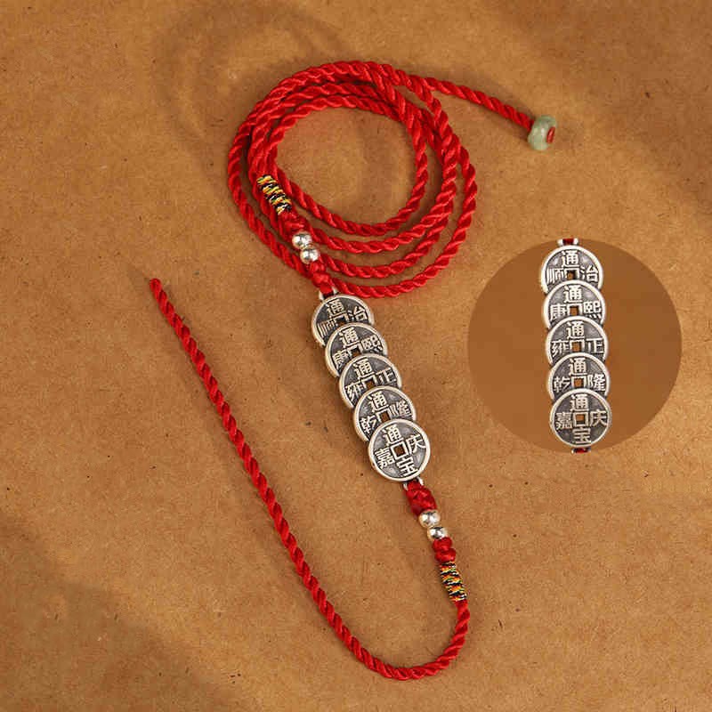 999 Sterling Silver Blessing Red String Belly Chain