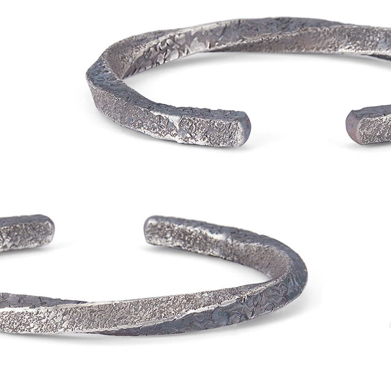 Retro 999 Sterling Silver M?bius Loop Eternal Love Cuff Bracelet Bangle