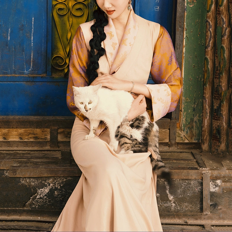 Tibetan Dress Clothing Lhasa Butterfly Top Dress Improved Hanfu Women Clothing
